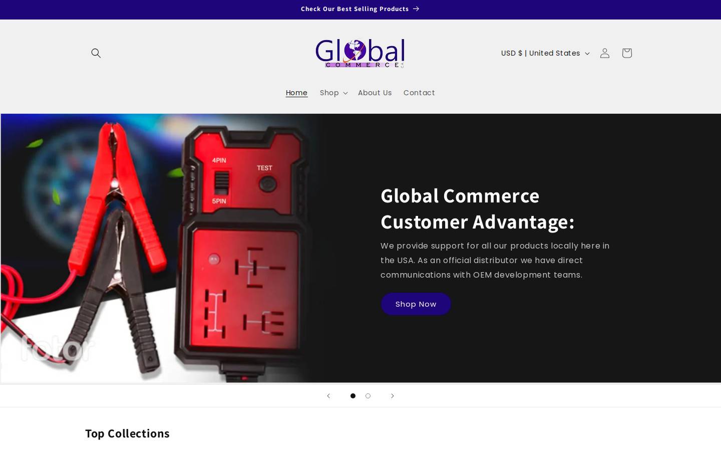 globalcommerceca.com homepage screenshot