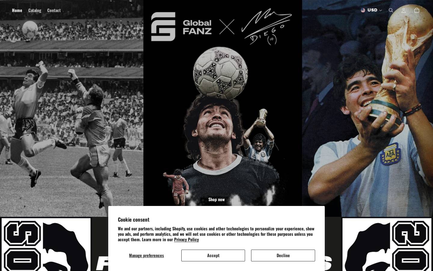 globalfanz.com homepage screenshot