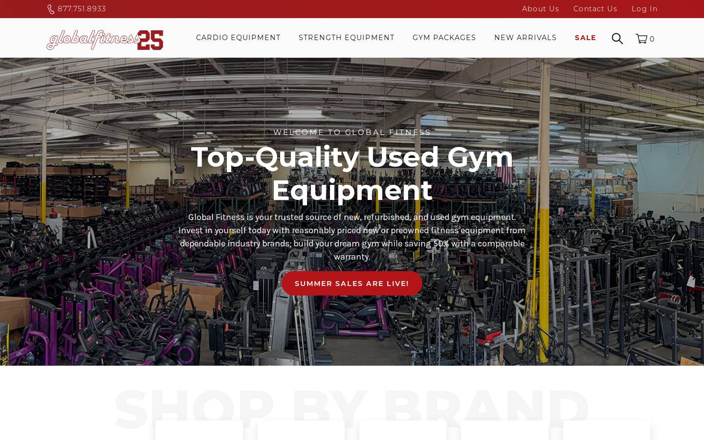 Global Fitness homepage screenshot