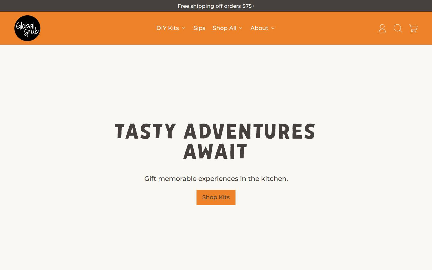 globalgrub.com homepage screenshot