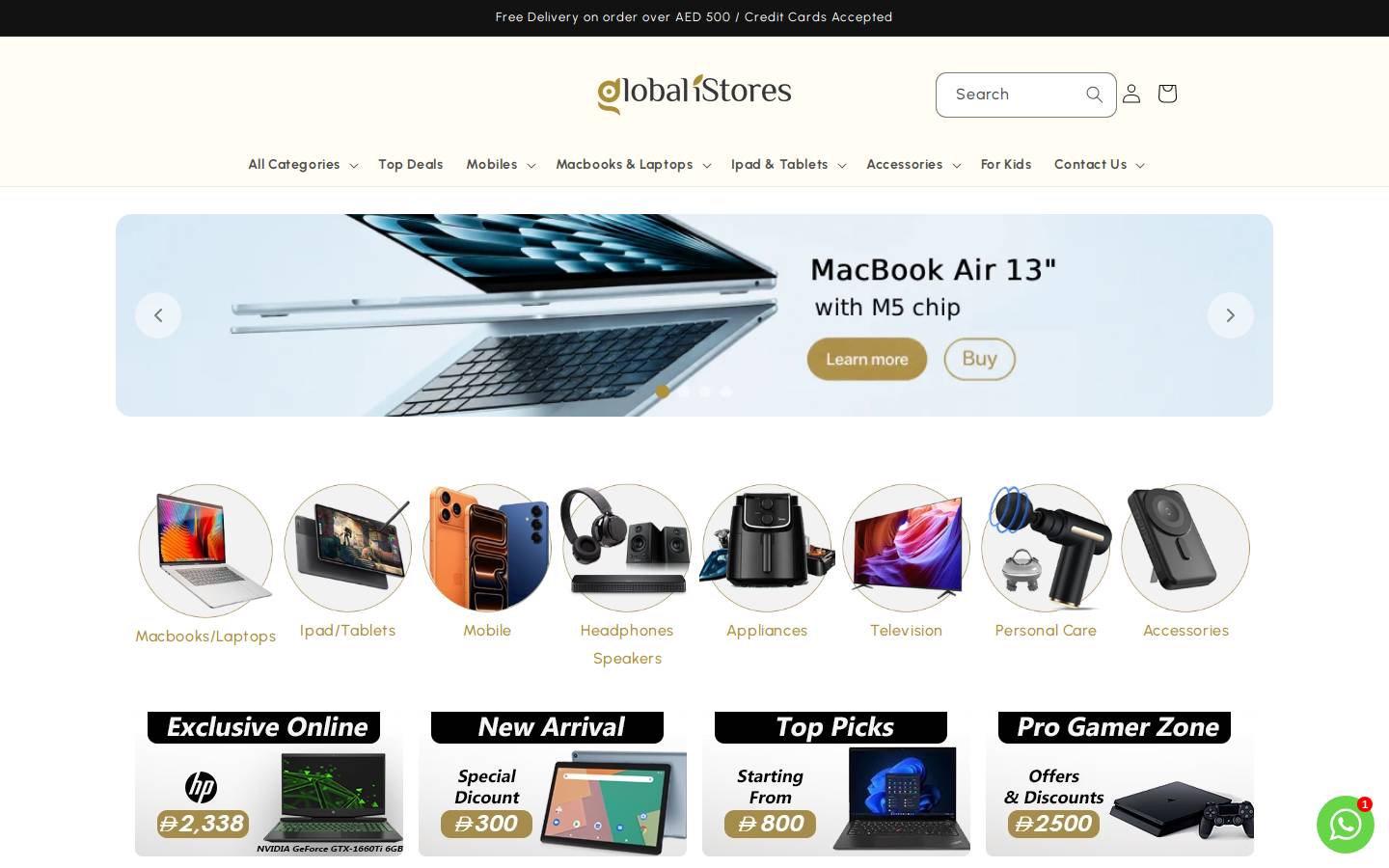 globalistores.com homepage screenshot
