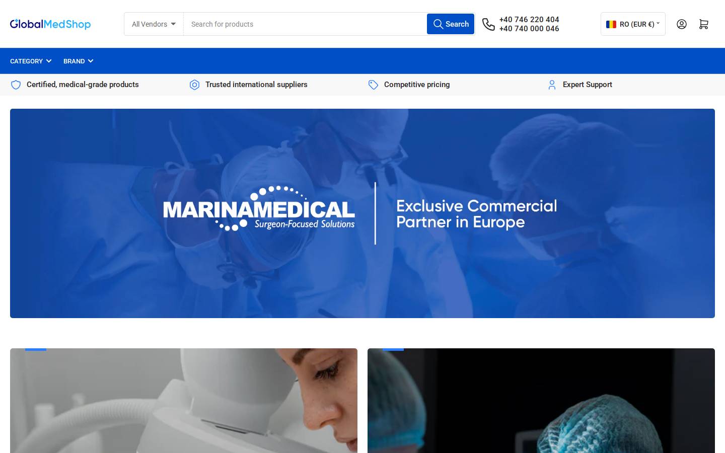 globalmed-shop.com homepage screenshot