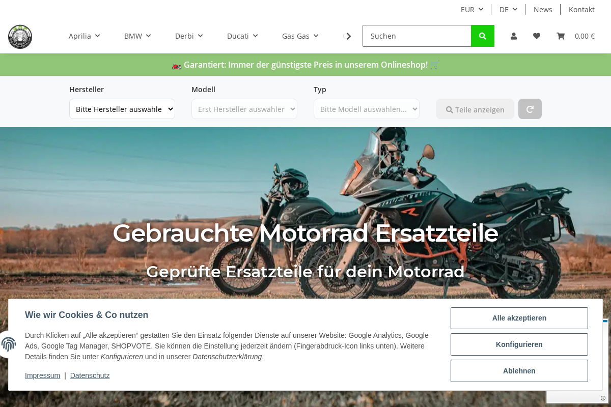 GlobalMotoParts.com homepage screenshot