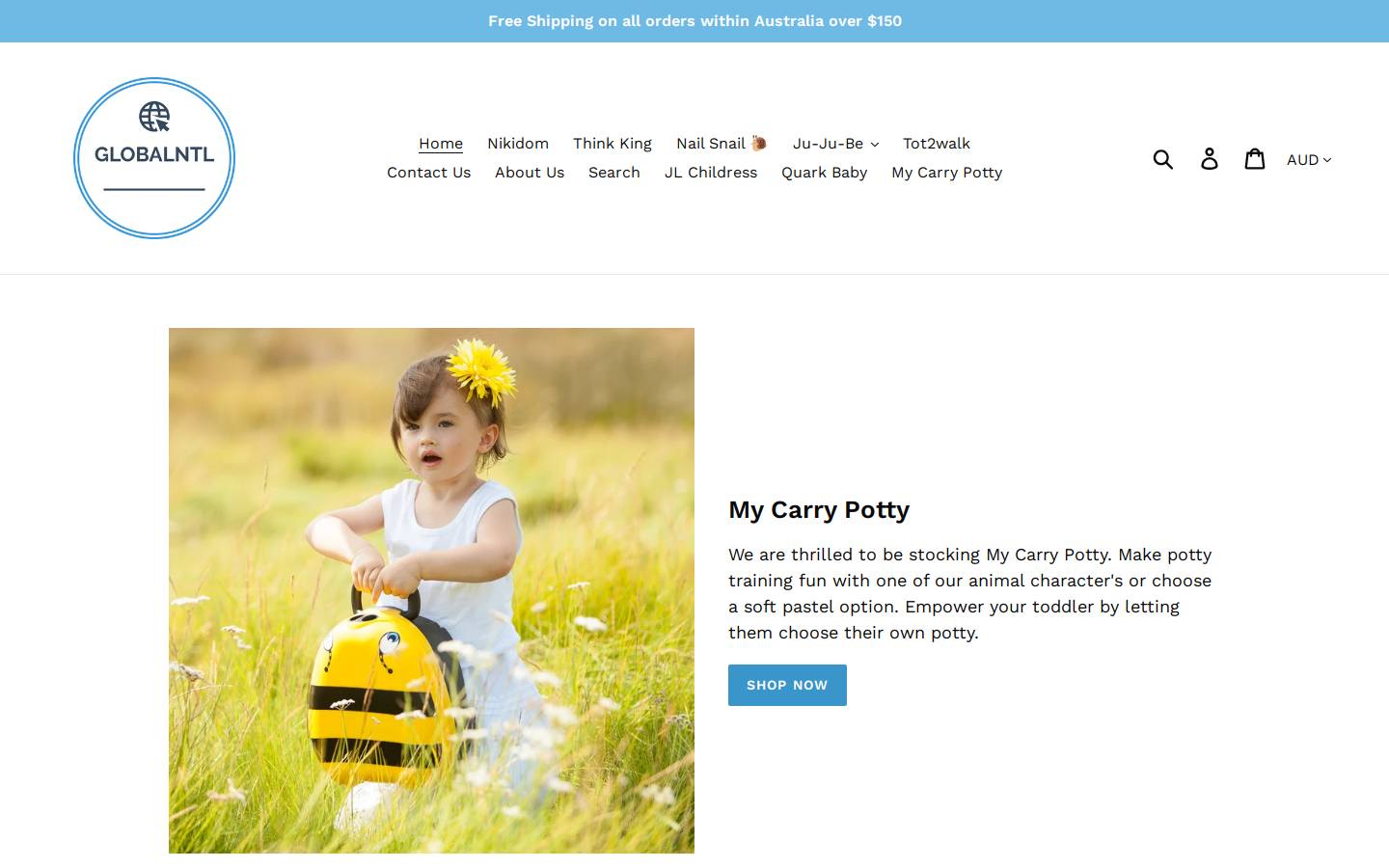 globalntl.com.au homepage screenshot