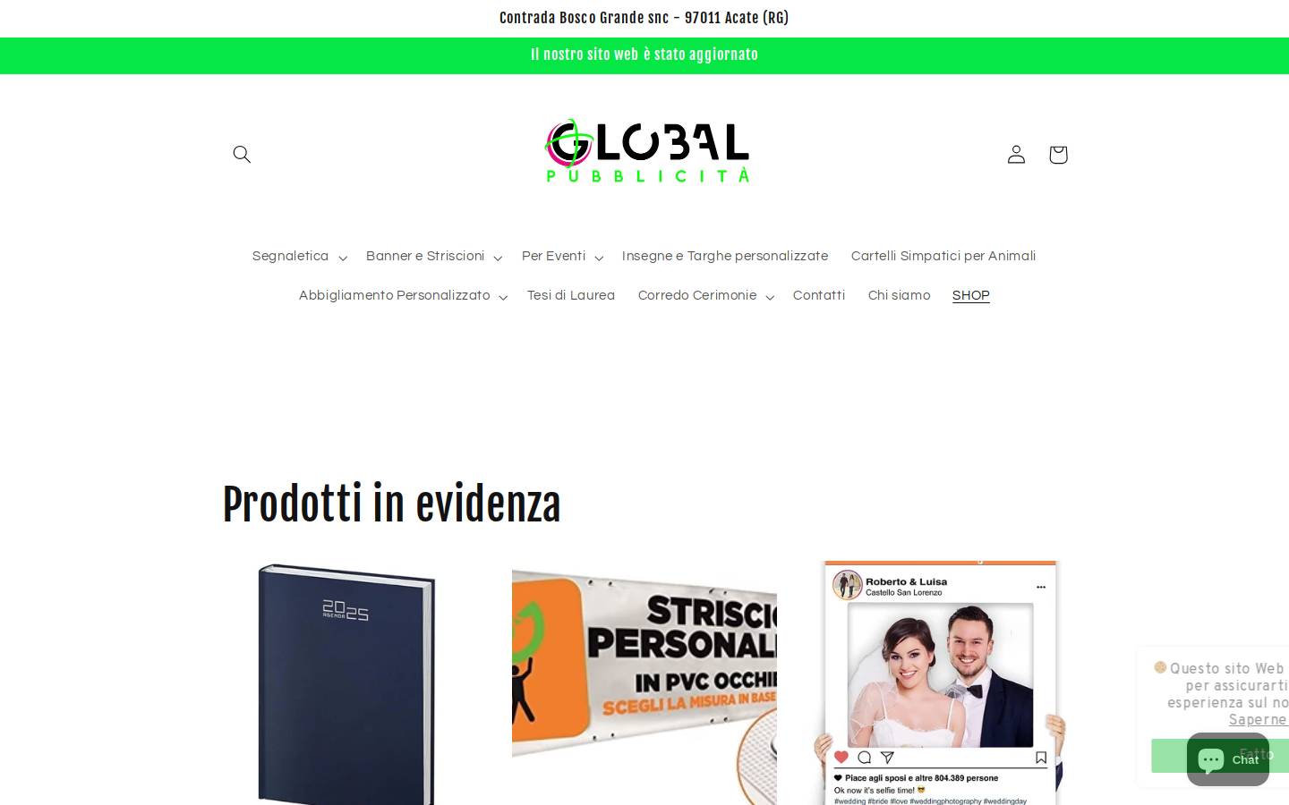 globalpubblicita.it homepage screenshot