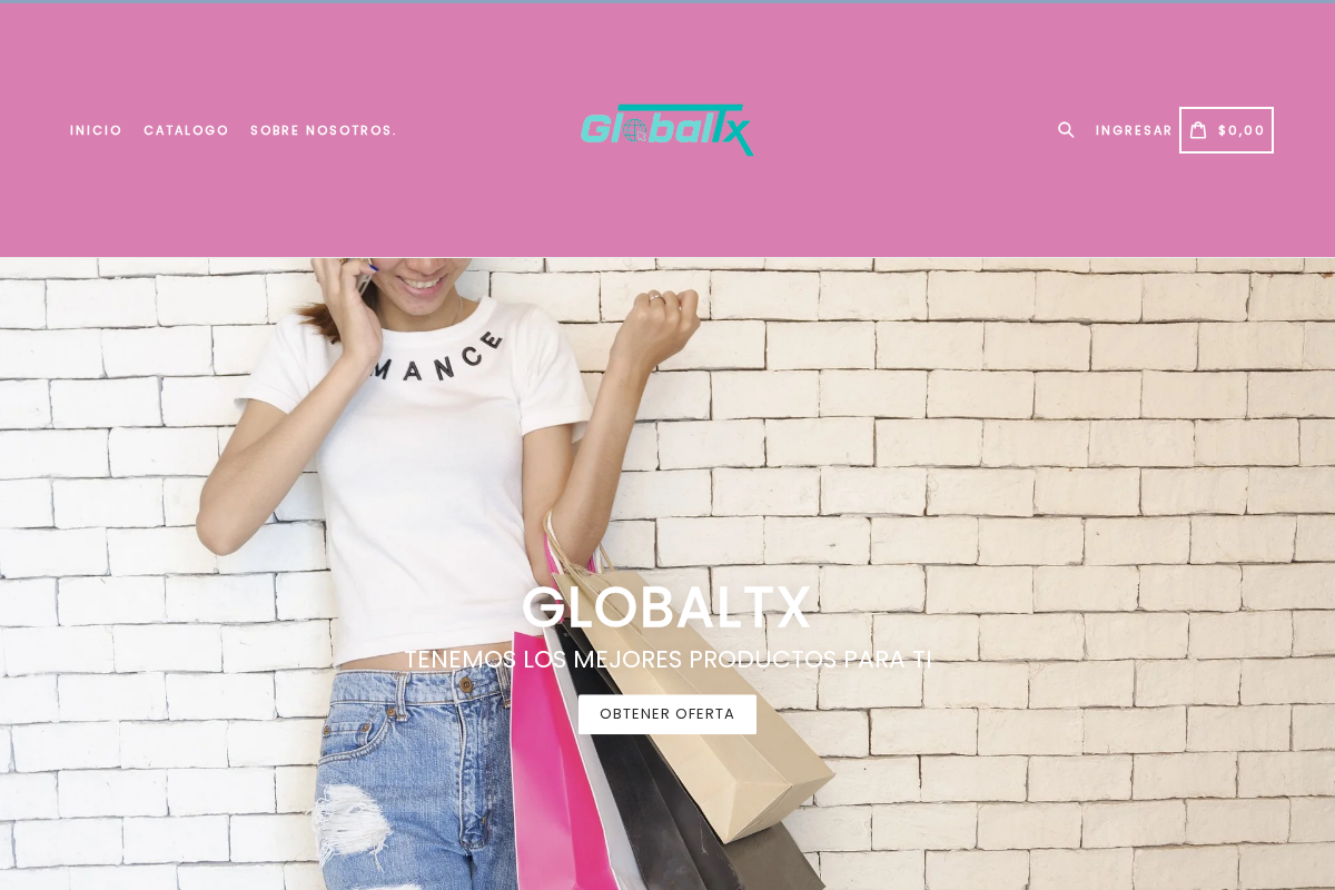 Globaltx.store homepage screenshot