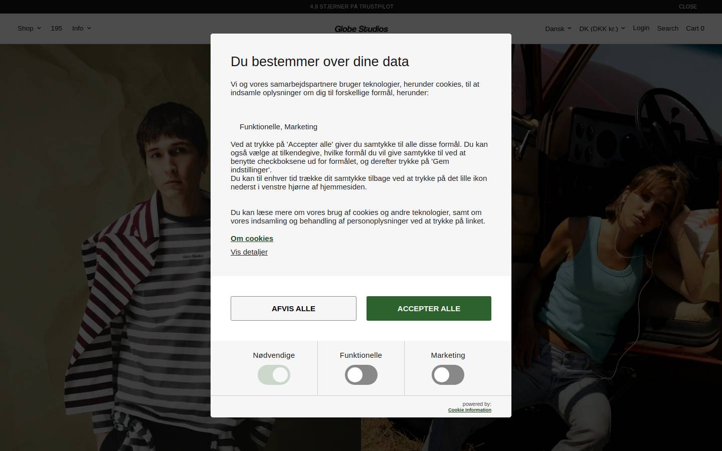 Globe Studios homepage screenshot