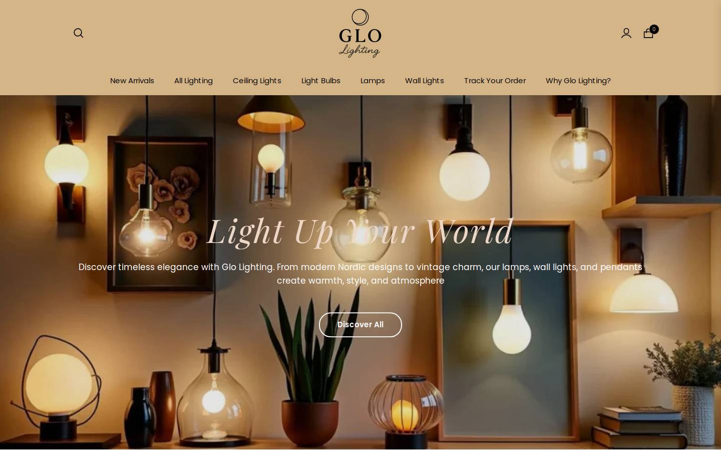 glolighting.co.uk homepage screenshot
