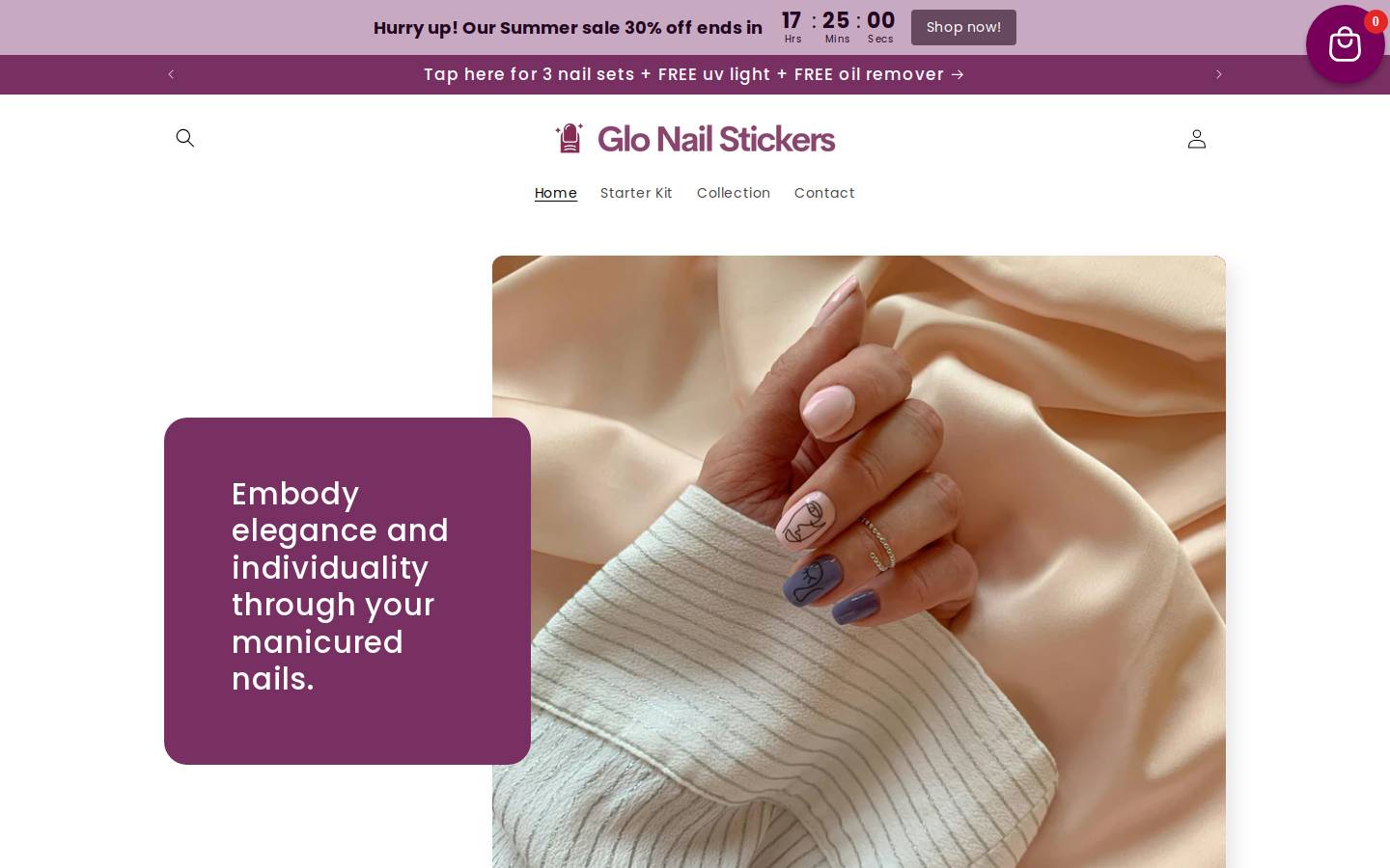 glonailstickers.com homepage screenshot