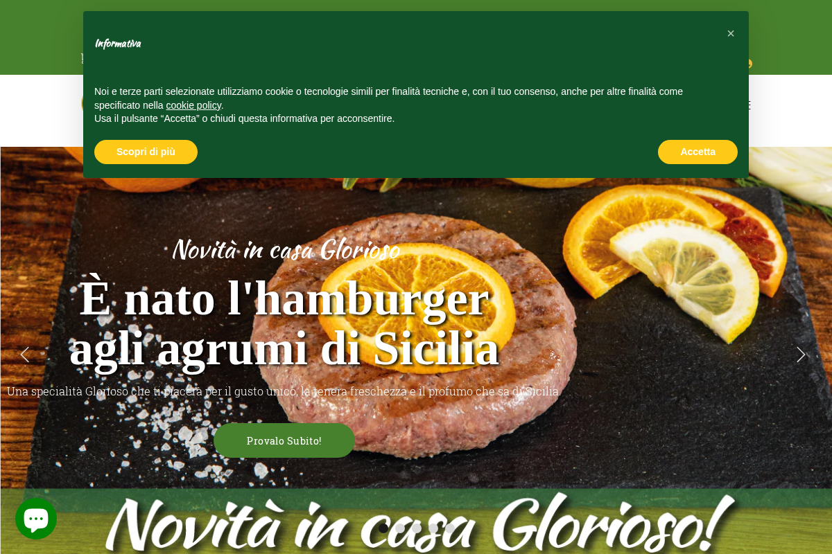 Gloriosoacasa.it homepage screenshot