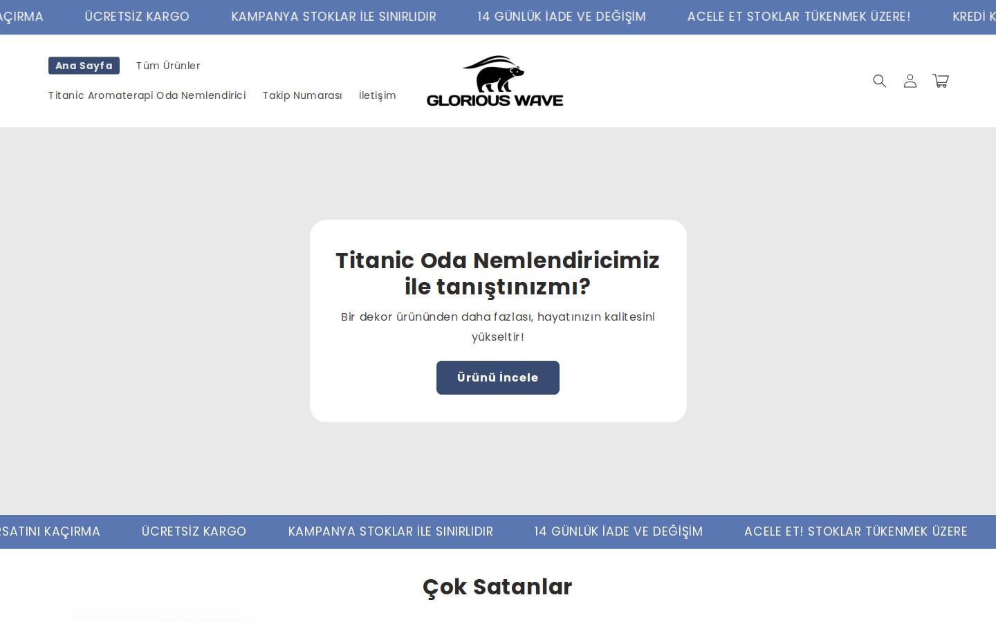 gloriouswave.com homepage screenshot