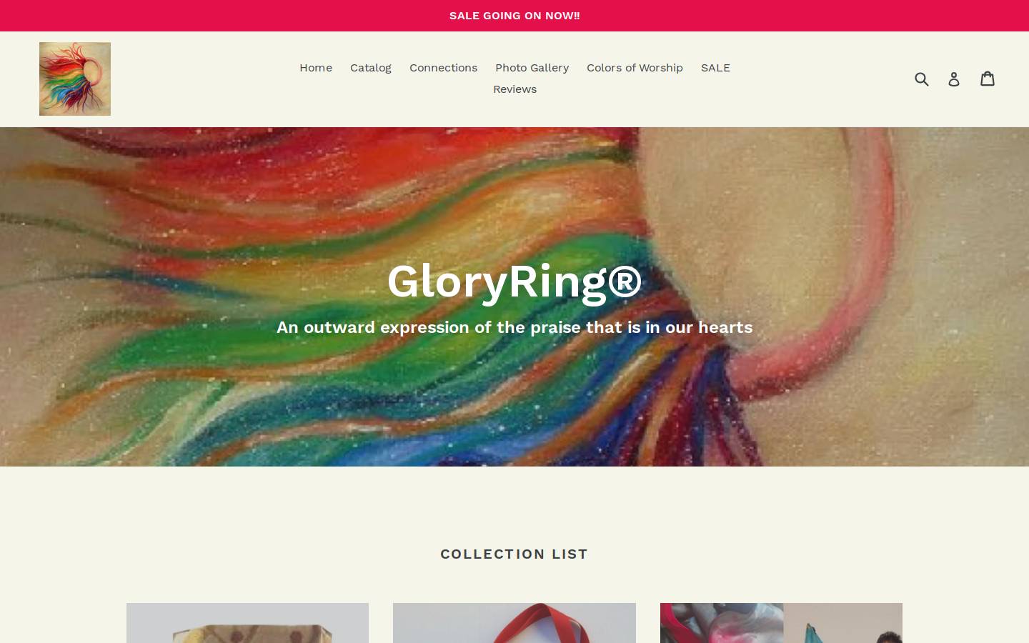 gloryring.com homepage screenshot
