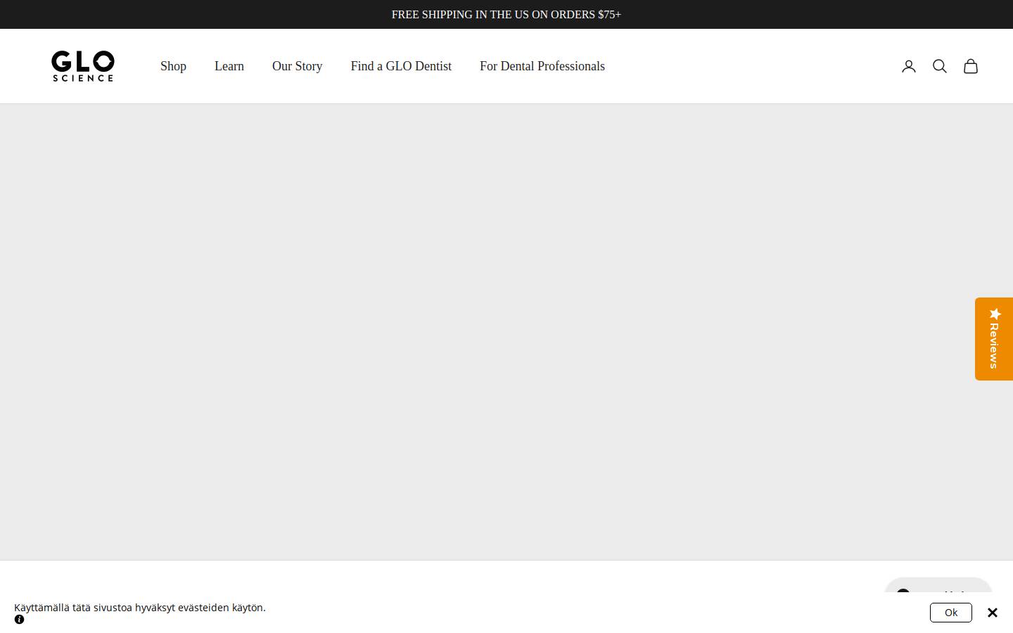GLO Science homepage screenshot