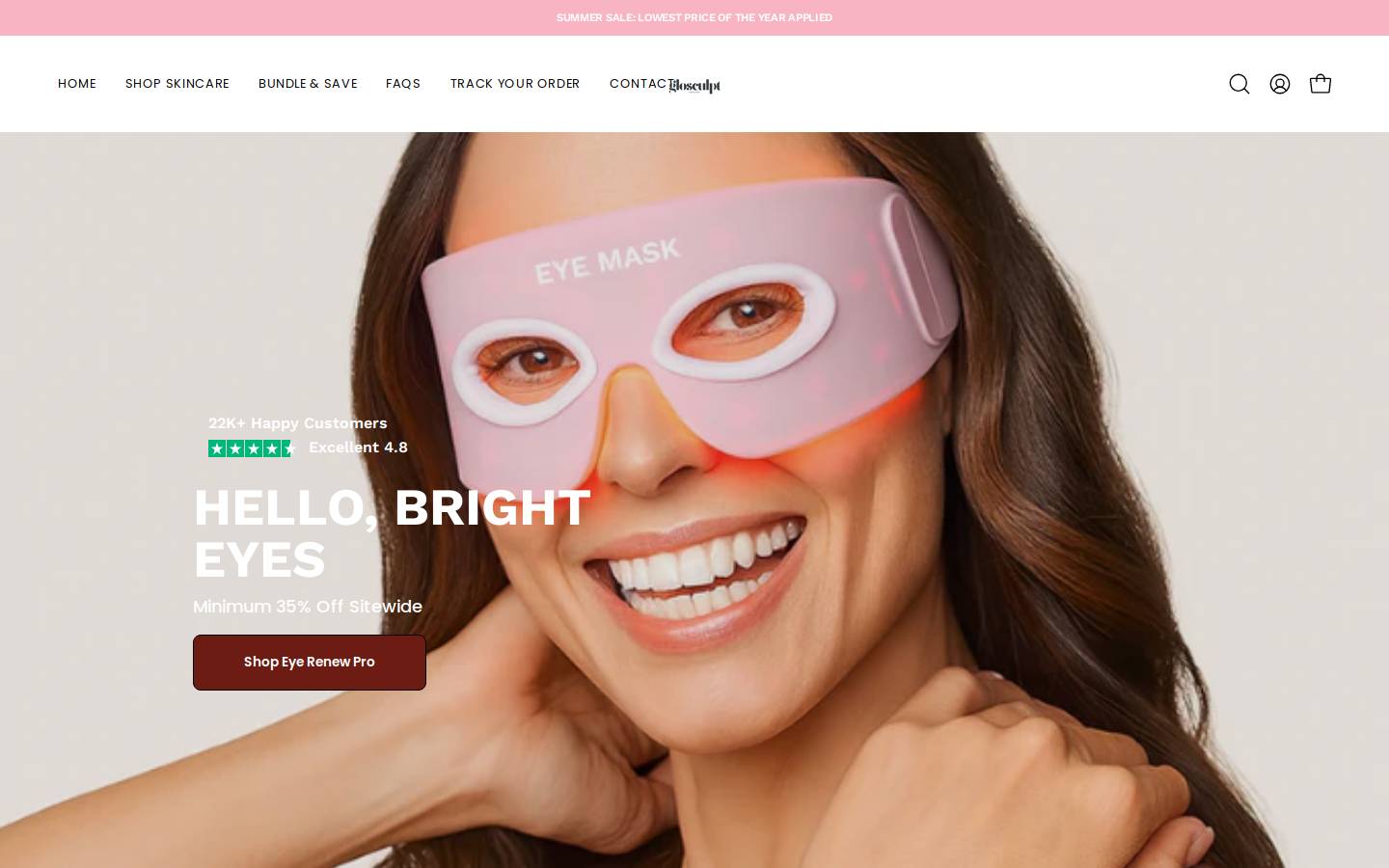 glosculptskincare.com homepage screenshot
