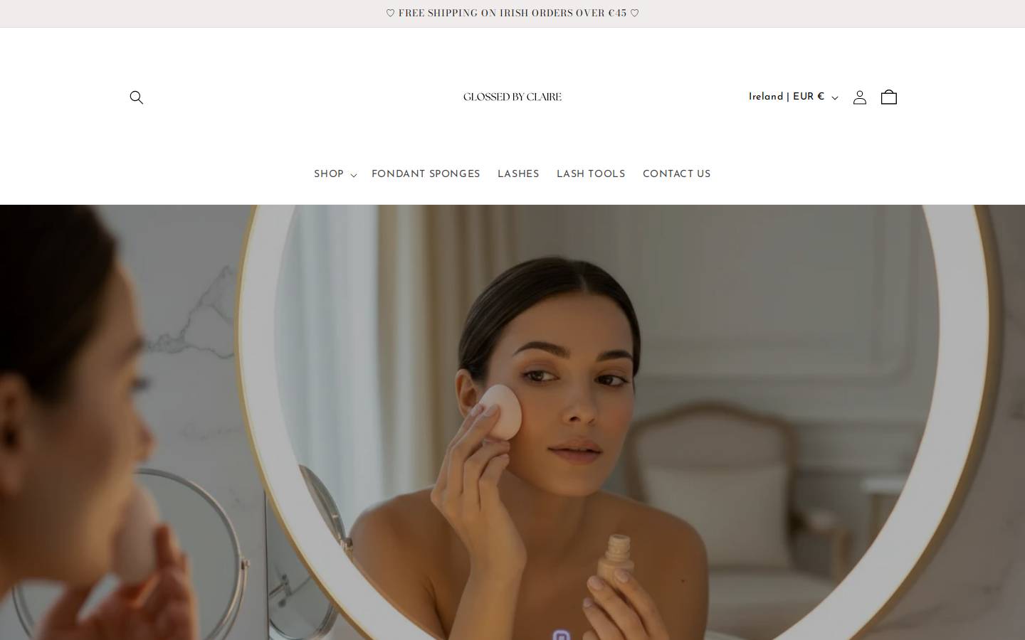glossedbyclaire.com homepage screenshot