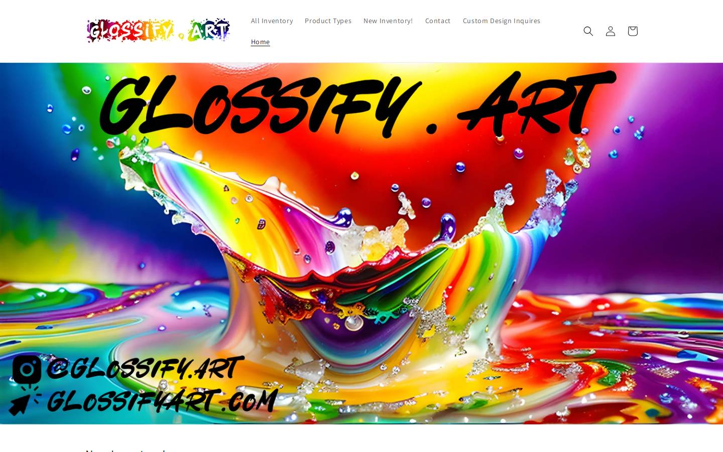 glossifyart.com homepage screenshot