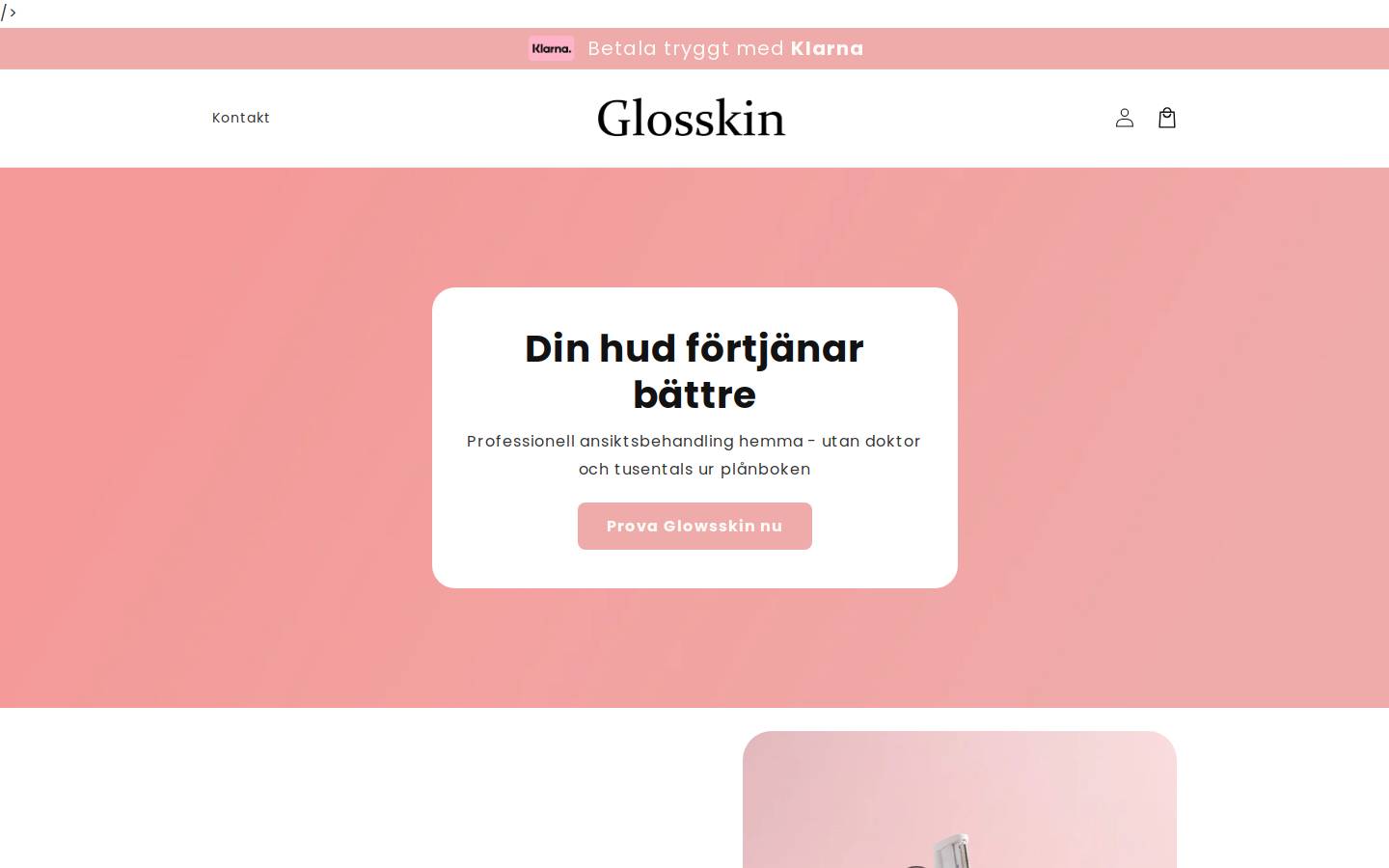 glosskin.shop homepage screenshot