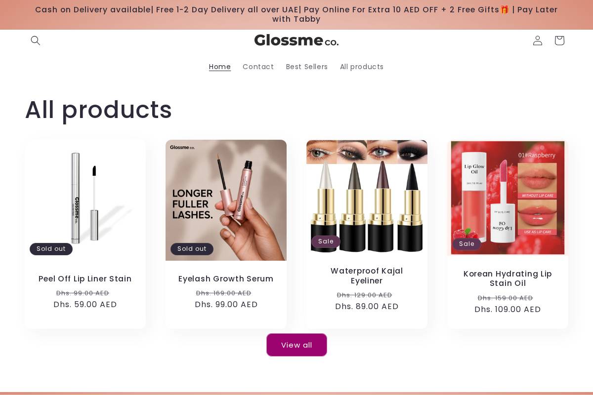 glossmeco.com homepage screenshot