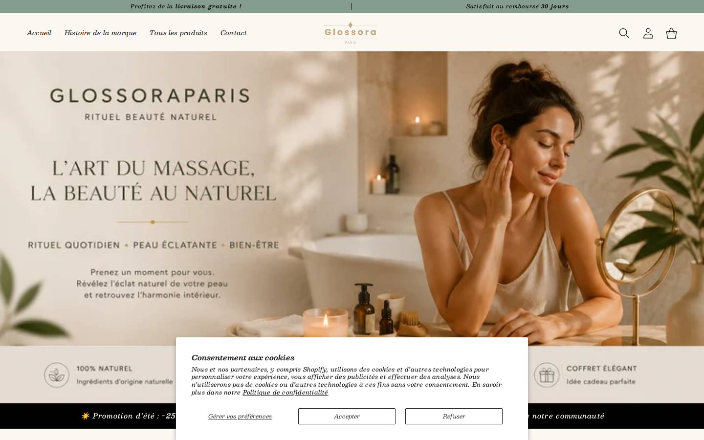 glossoraparis.com homepage screenshot