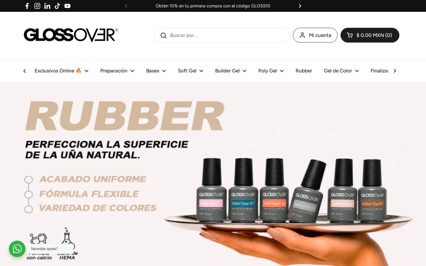 glossoveronline.com homepage screenshot