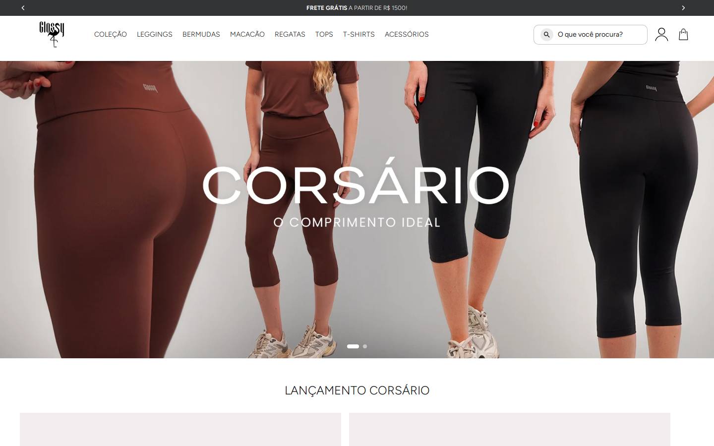 glossylegs.com.br homepage screenshot