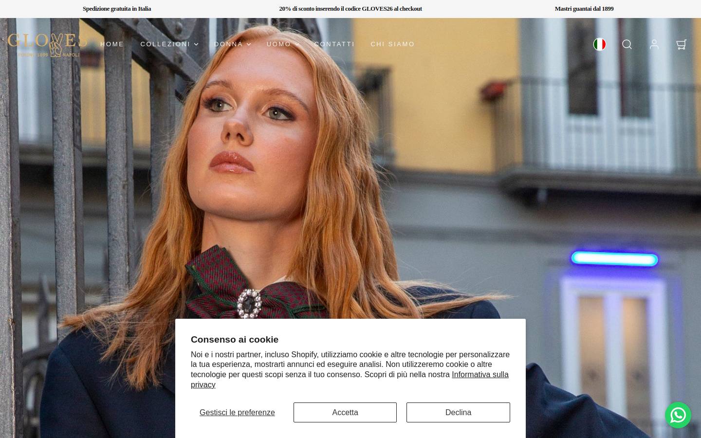 gloves.it homepage screenshot