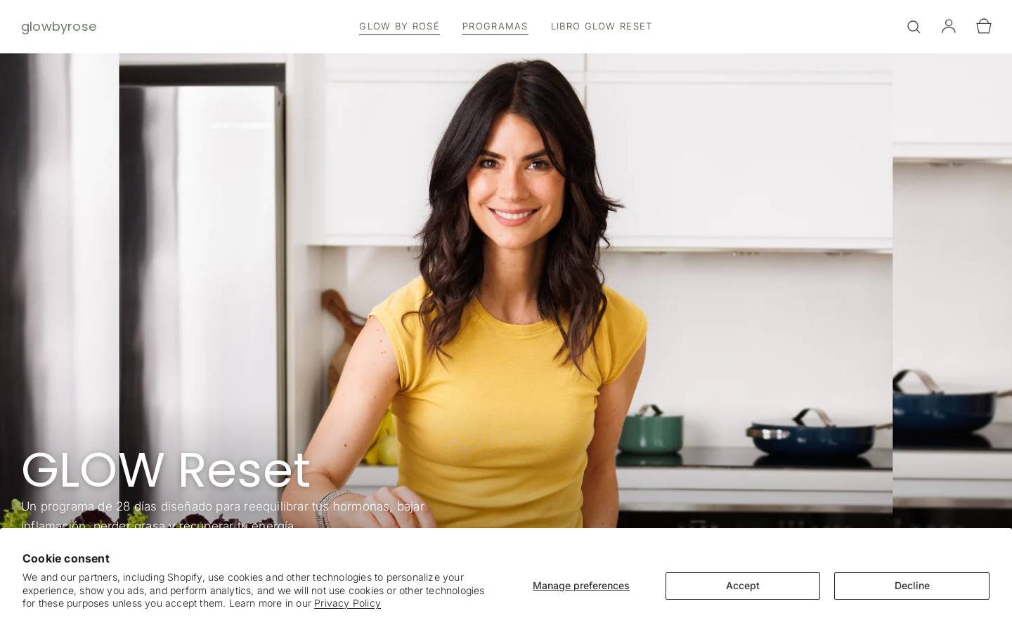 glowbyrose.com homepage screenshot