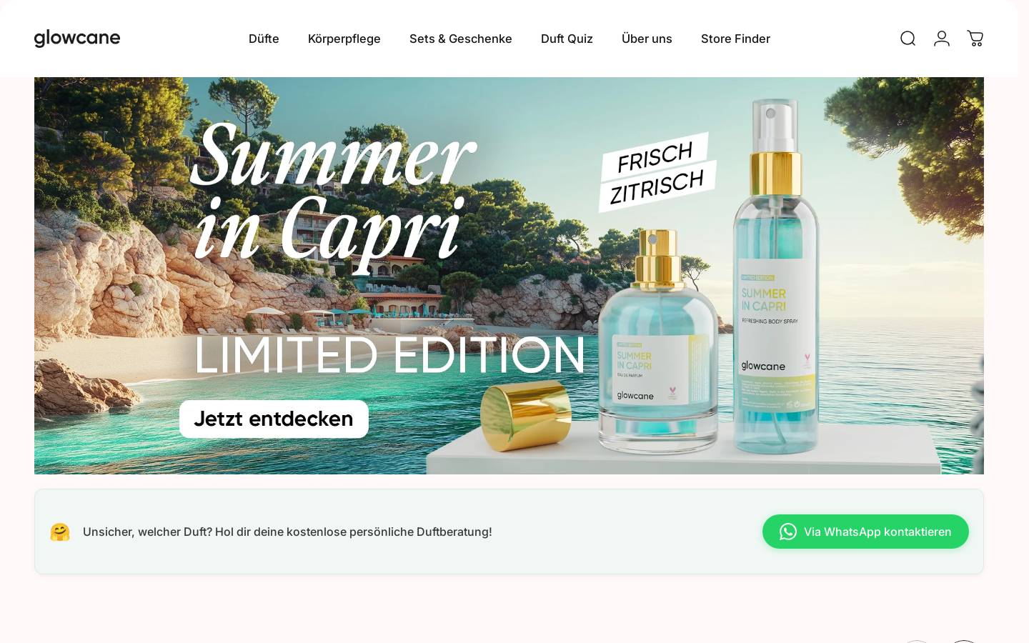 glowcane homepage screenshot