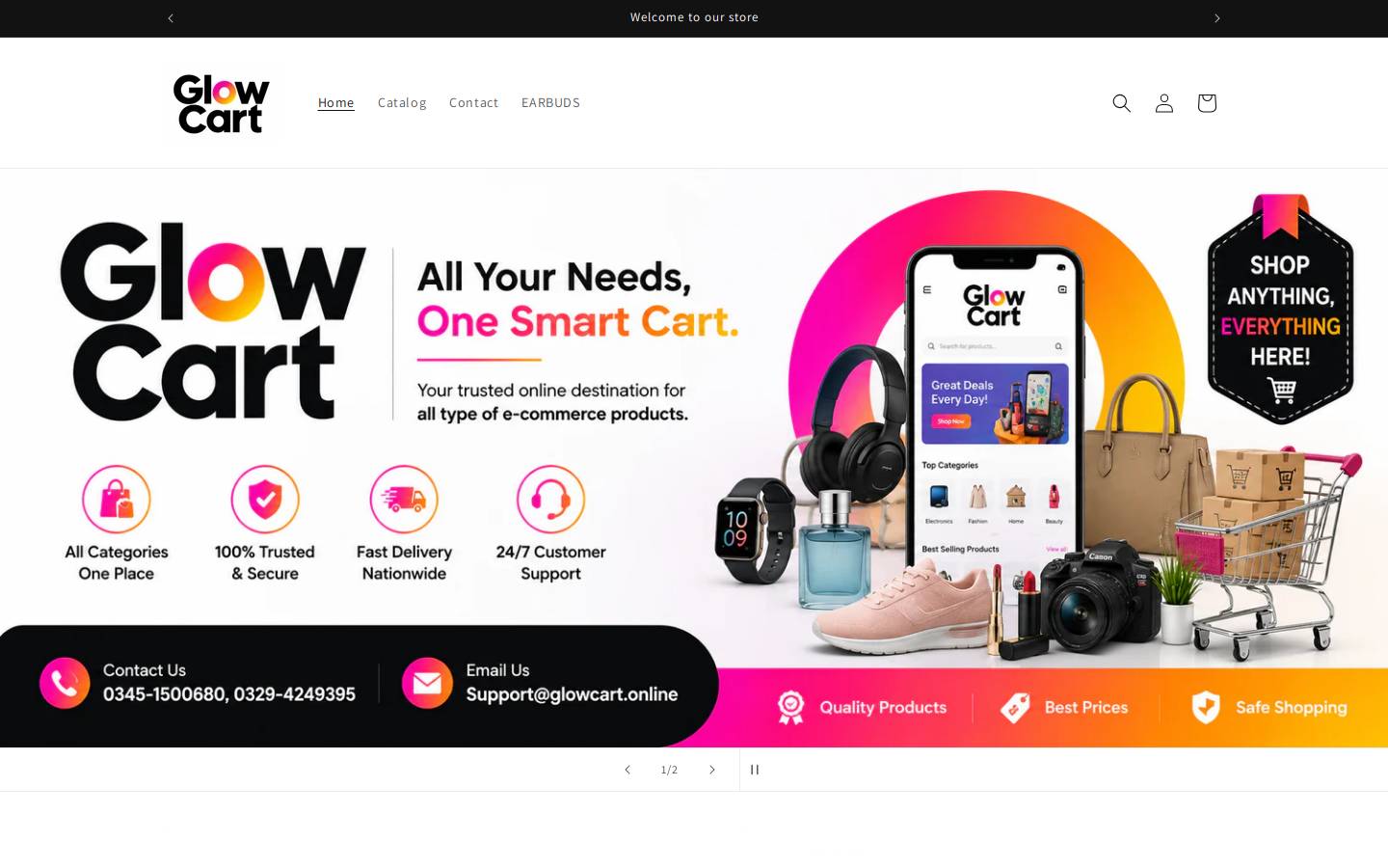 glowcartpk.online homepage screenshot