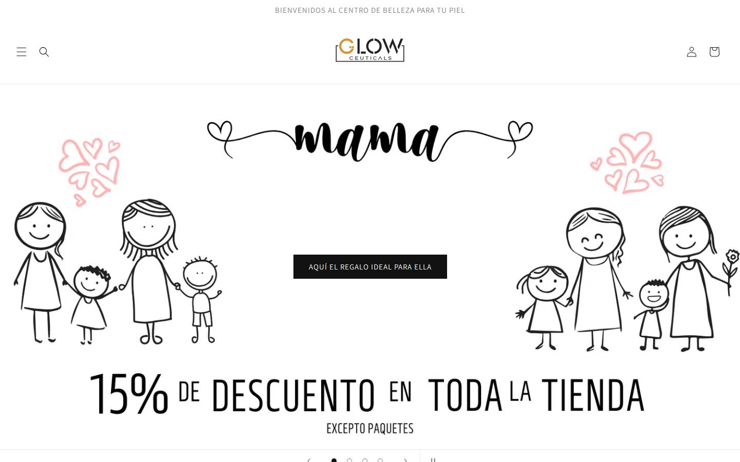 glowceuticals.com.mx homepage screenshot