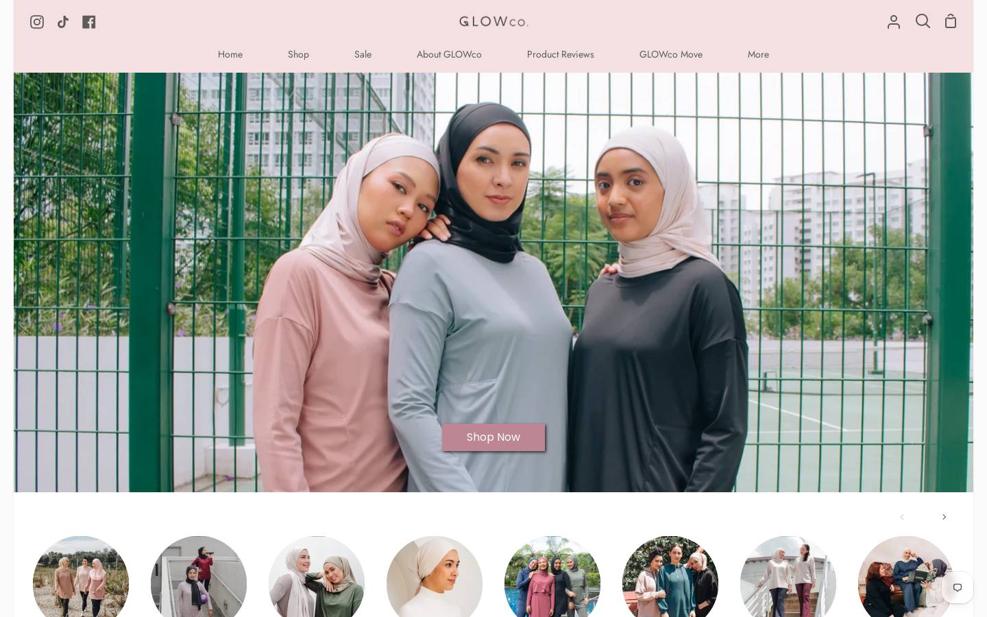 Glowco homepage screenshot