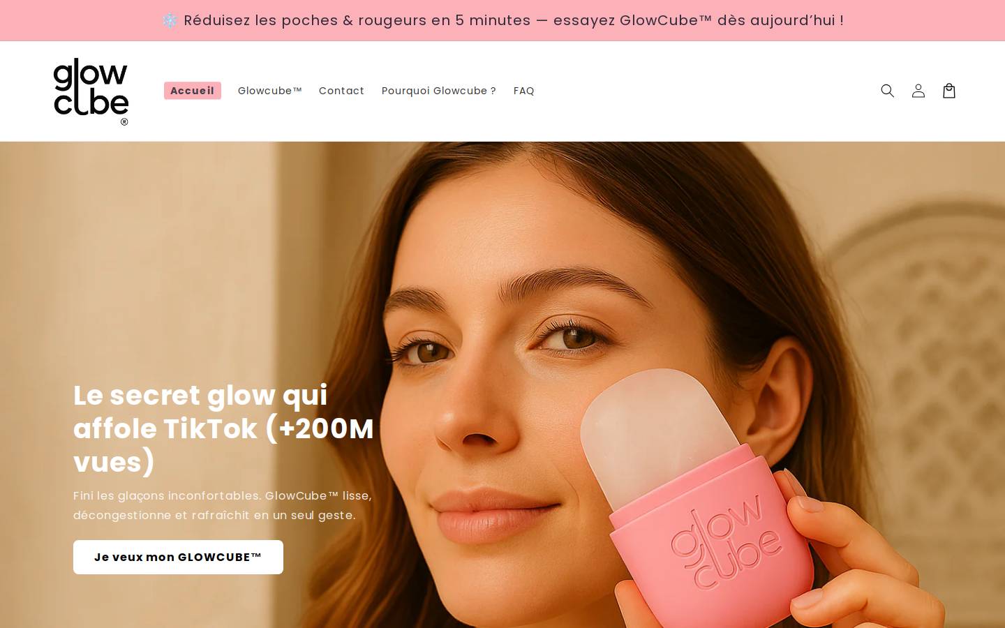 glowcube.fr homepage screenshot