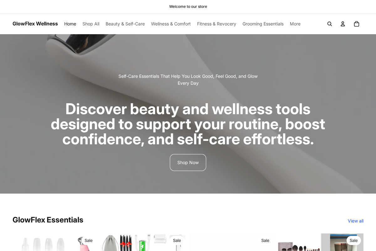 glowflexwellness.com homepage screenshot