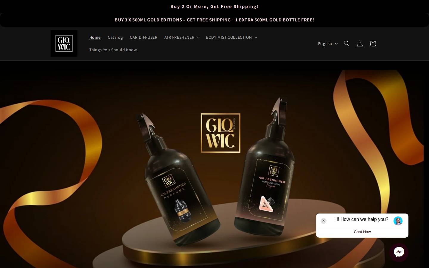 glowicscent.com homepage screenshot