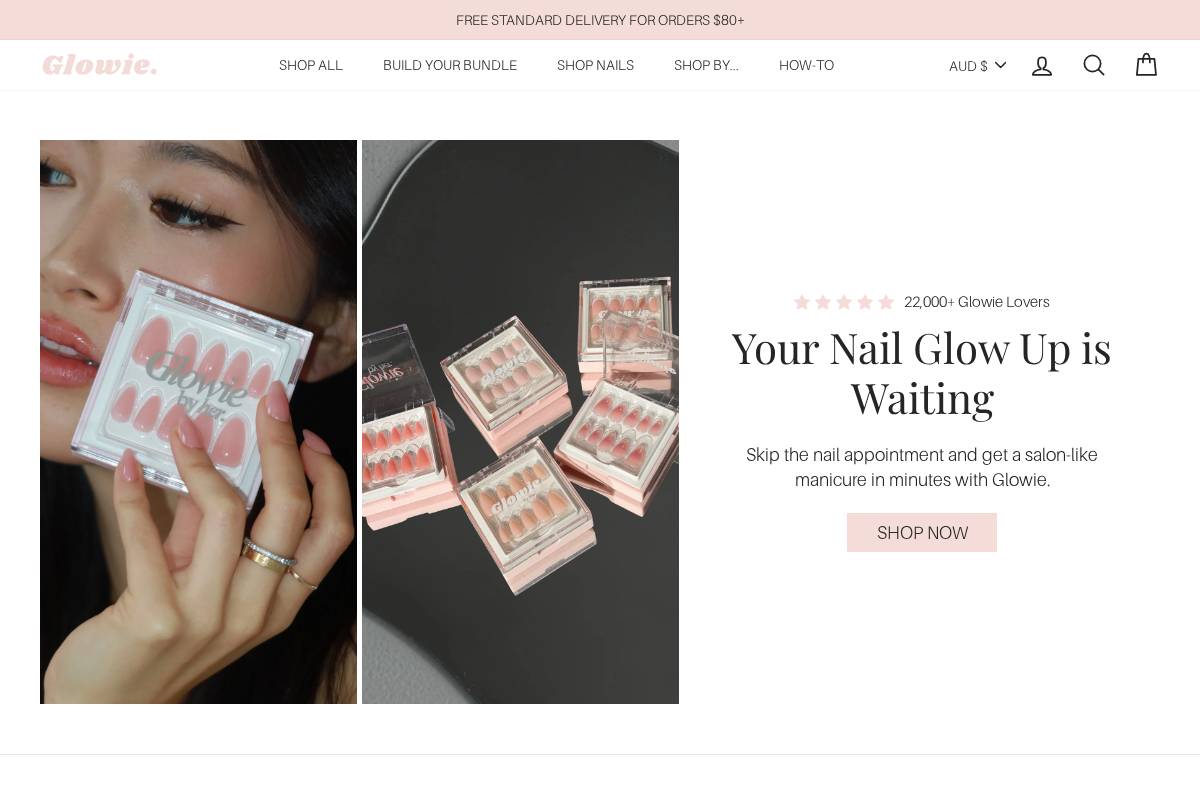 glowiebyher.com homepage screenshot