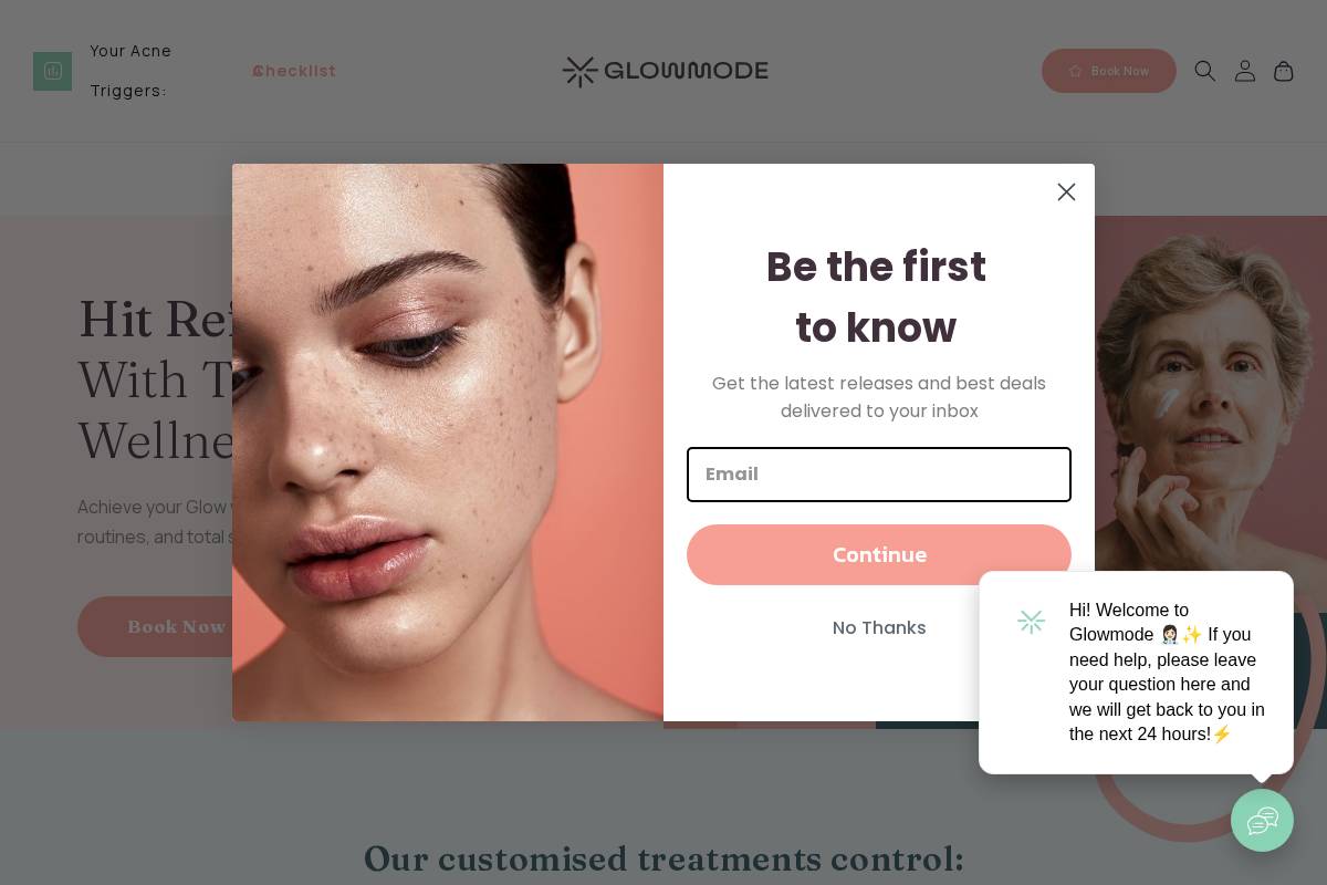 glowmode.com homepage screenshot