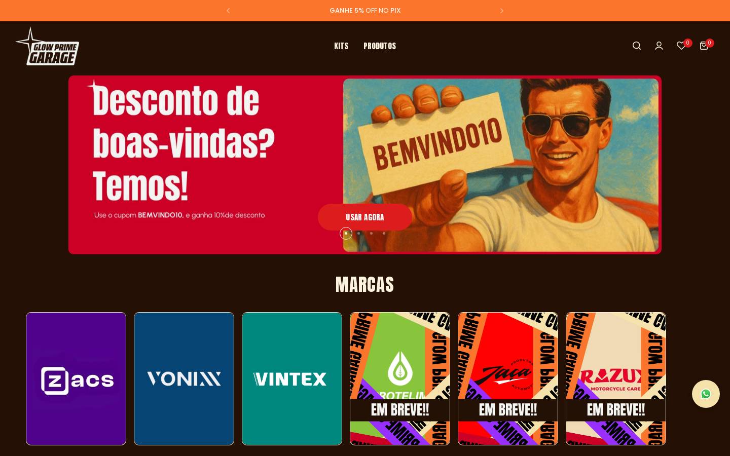 glowprimegarage.com homepage screenshot