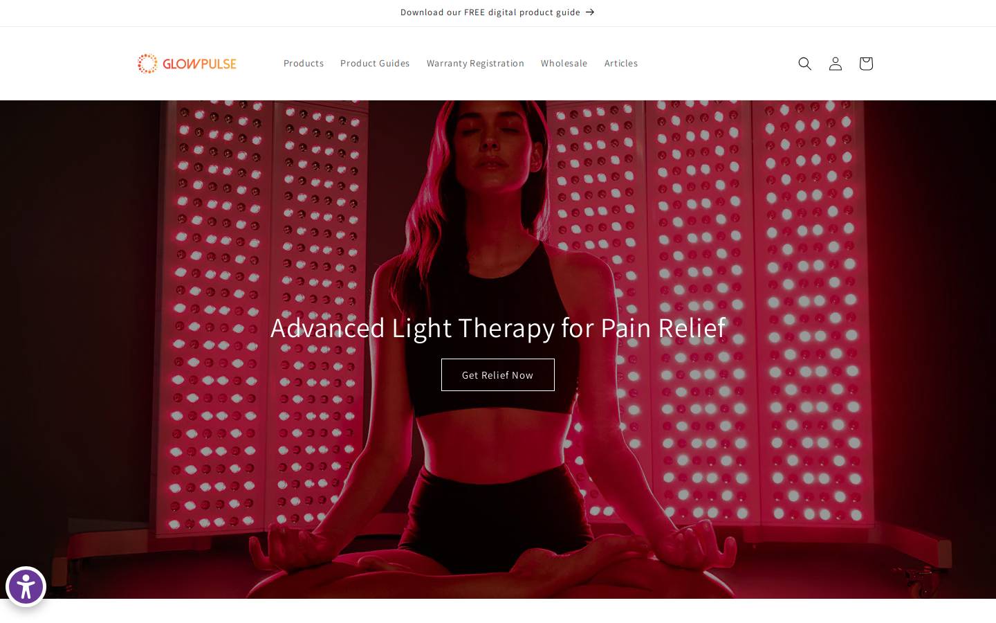 glowpulsered.com homepage screenshot