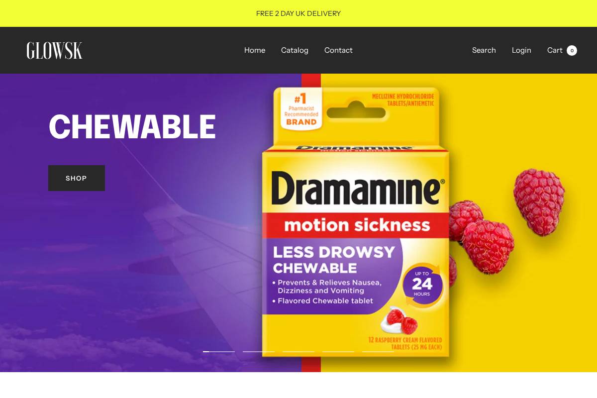 Glowsk homepage screenshot