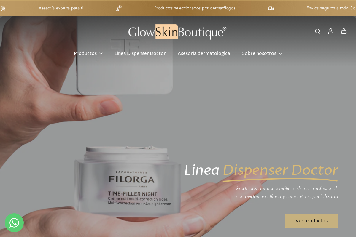 GlowSkinBoutique Co homepage screenshot