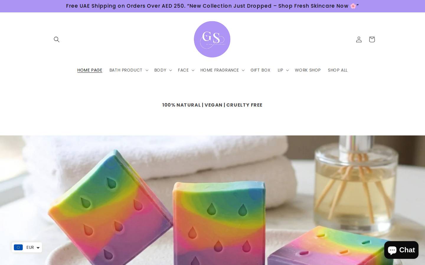 glowskincareuae.com homepage screenshot