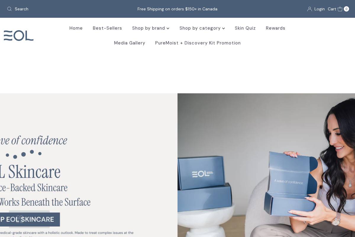 glowskinshop.ca homepage screenshot