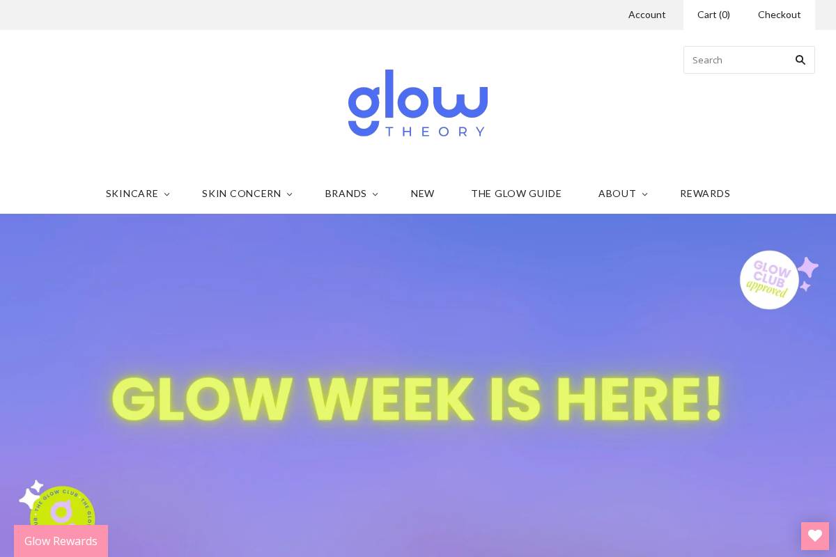 glowtheory.com homepage screenshot
