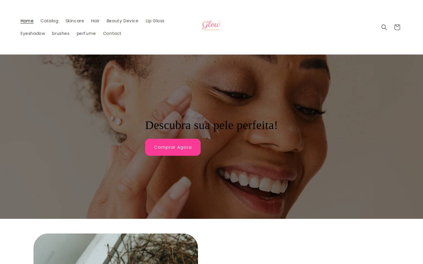glowuniverso.com homepage screenshot