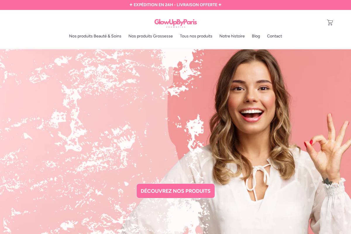Glowupbyparis homepage screenshot