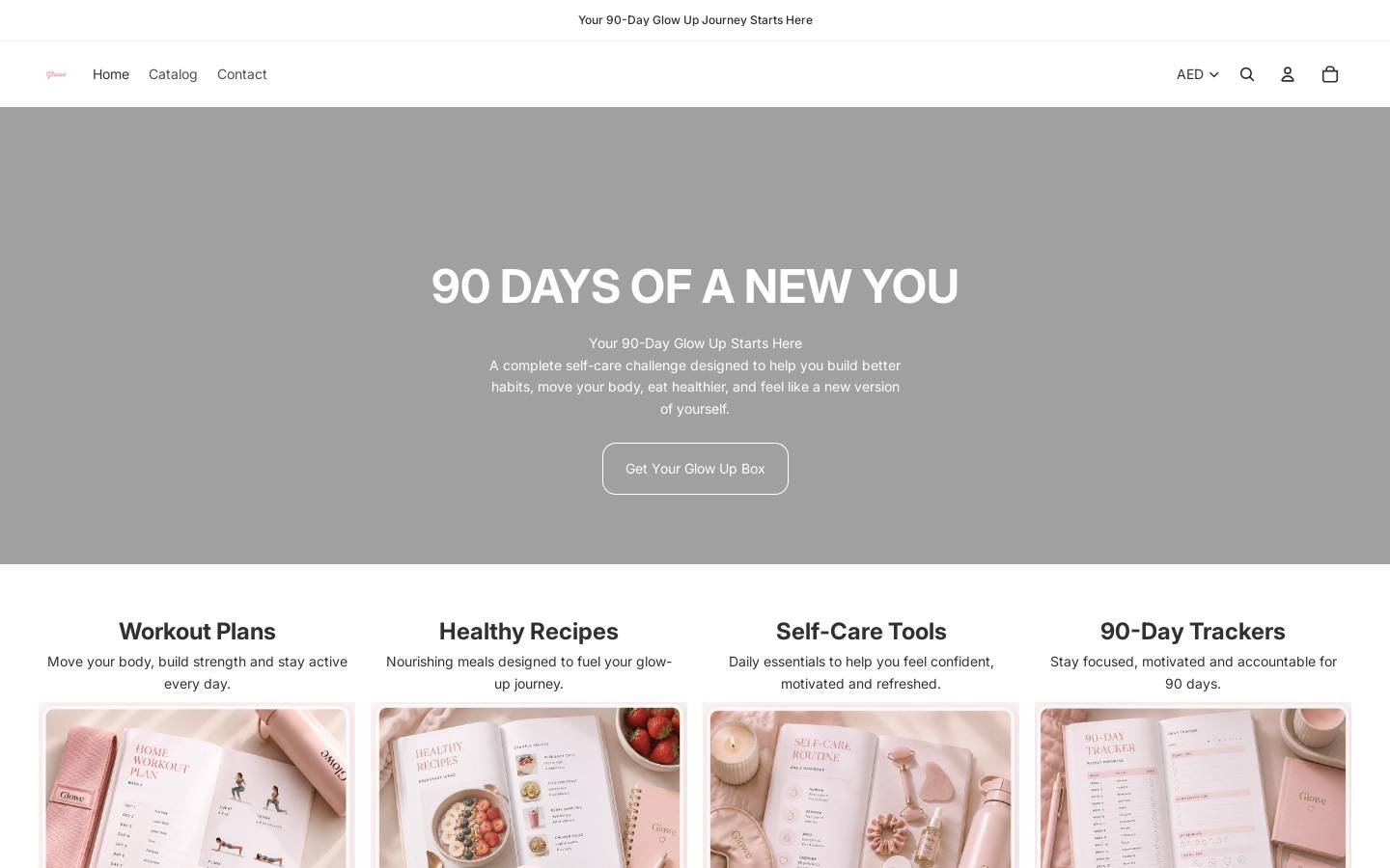 glowupnj.co homepage screenshot