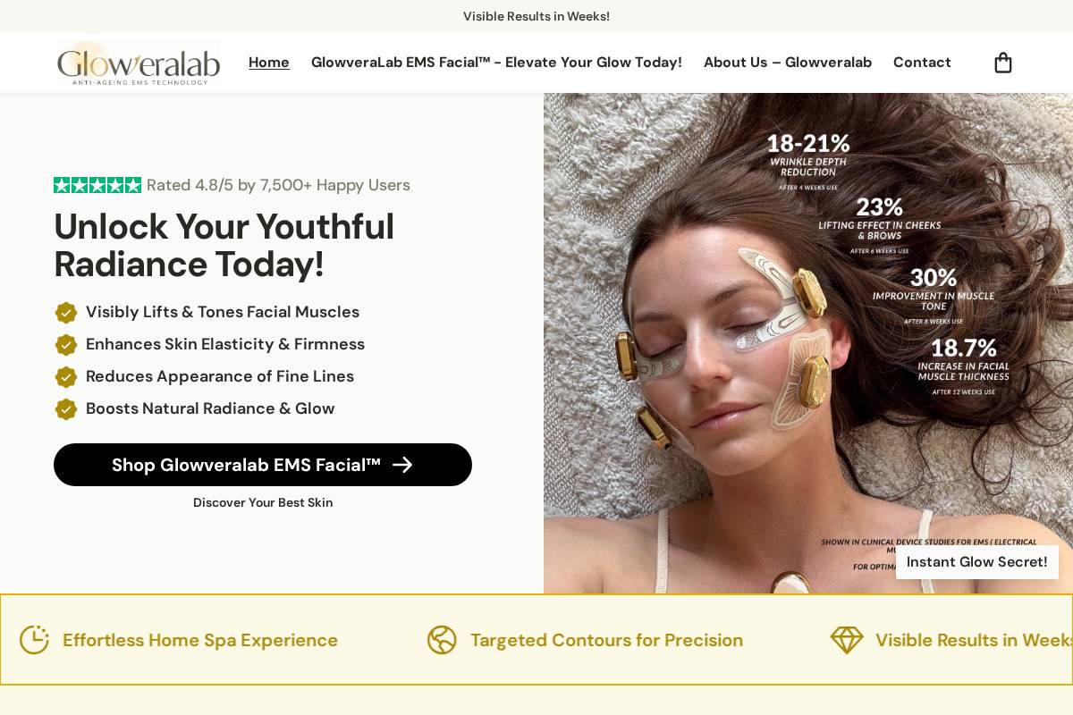 glowveralab.com homepage screenshot