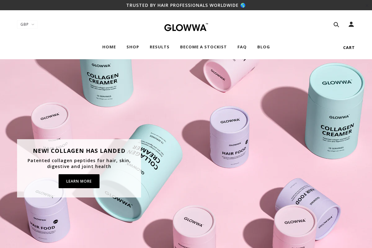 GLOWWA homepage screenshot