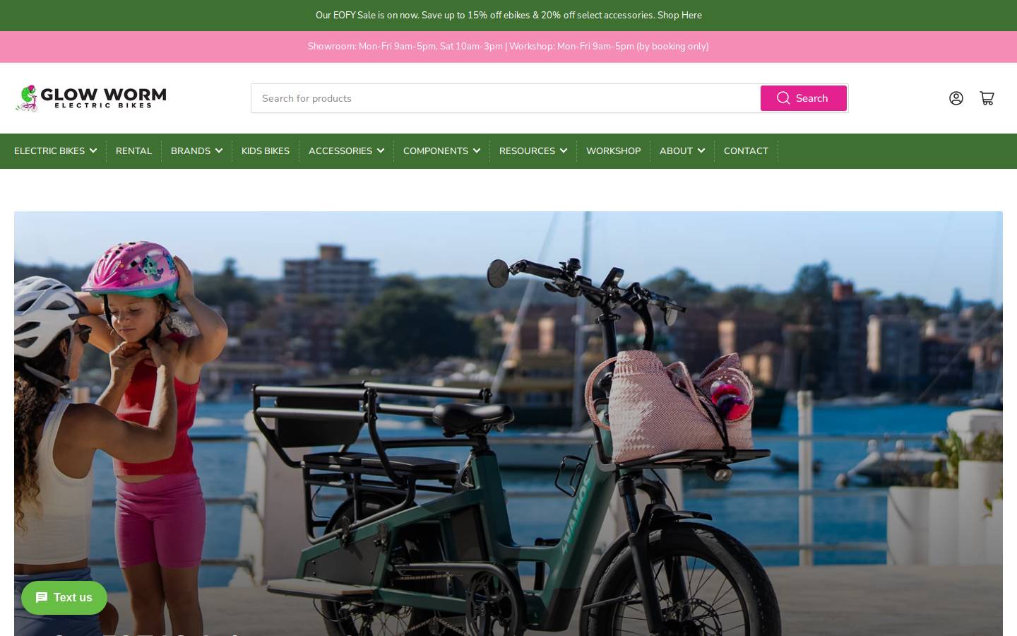 glowwormbicycles.com.au homepage screenshot
