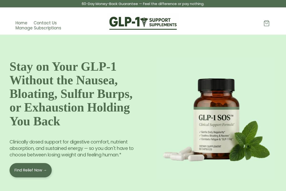 glp1sos.com homepage screenshot